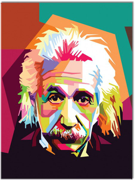 Tablou: Albert Einstein desen multicolor