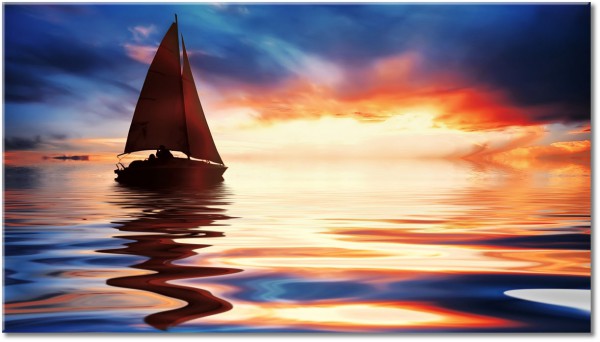 tablou canvas, albastru, apa, apus, barci-corabii, bej, cer, diverse, galben, mare, mare-cascade-lacuri, maro, masini-trenuri-corabii-avioane, multicolor, nori, oglindire, peisaje, portocaliu, rosu, violet