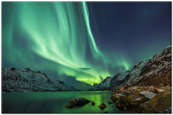 Tablou: Aurora Boreală deasupra Scandinaviei