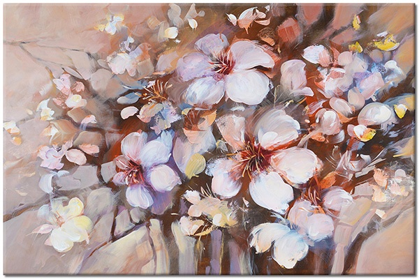 tablou canvas, acuarela, alb, arta, bej, flori, gri, maro, natura-moarta, naturi-moarte-alte-picturi, picturi, violet
