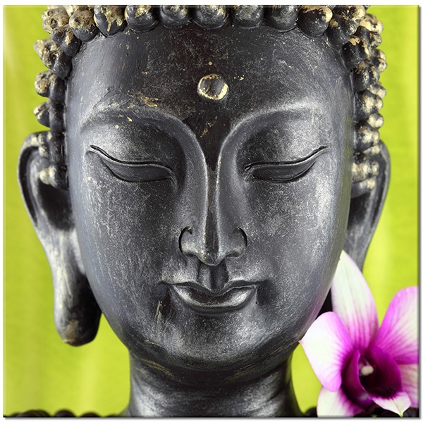 tablou canvas, alb, buddha, feng-shui-zen, gri, mitologie, negru, orhidee, portrete, statuie, verde, violet