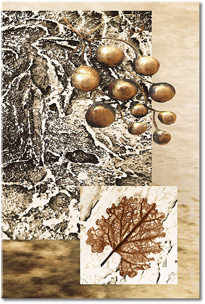 tablou canvas, abstract-fantezie, alb, arta, arta-contemporana, bej, flori, fructe, frunze, galben, maro, natura-moarta, naturi-moarte-alte-picturi, negru, picturi, portocaliu, sepia
