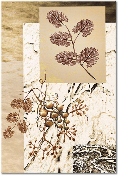 tablou canvas, abstract-fantezie, alb, arta, arta-contemporana, bej, flori, fructe, frunze, galben, maro, natura-moarta, naturi-moarte-alte-picturi, picturi, portocaliu, sepia