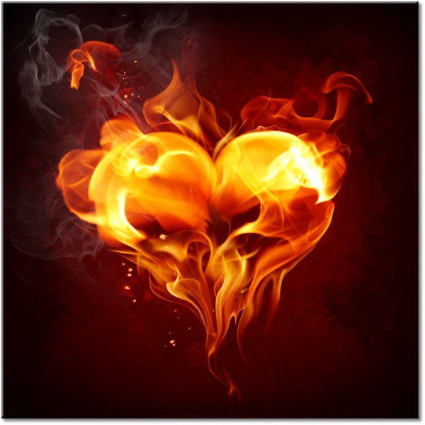 Tablou: Inima de foc