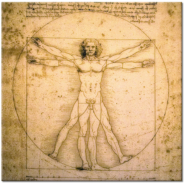 tablou canvas, bej, diverse, leonardo-da-vinci, papirus, pictori, sepia, vintage