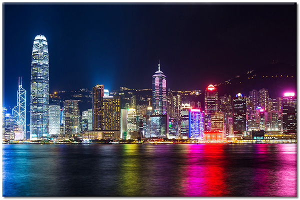 tablou canvas, china, cladiri, cyan, hong-kong, multicolor, negru, orase, peisaje, peisaje-urbane-rurale, roz, turism