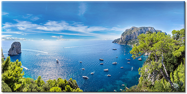 Tablou: Panoramă din insula Capri