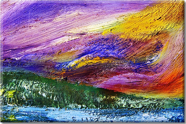Tablou: Peisaj abstract multicolor