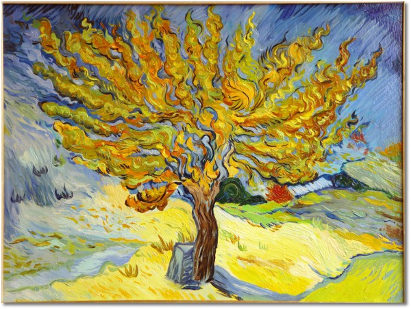 tablou canvas, albastru, arta, copaci, galben, gri, maro, naturi-moarte-alte-picturi, pictori, picturi, portocaliu, van-gogh, verde, violet