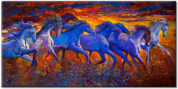 tablou canvas, albastru, arta, naturi-moarte-alte-picturi, picturi, portocaliu