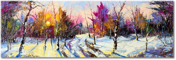 tablou canvas, alb, arta, copaci, galben, gri, iarna, maro, negru, paduri, paduri, peisaje, picturi, picturi-peisaje, portocaliu, rosu, soare, violet, zapada