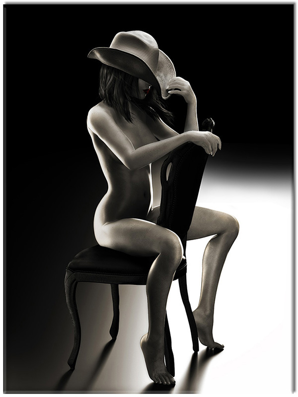 tablou canvas, alb, alb-negru, arta, diverse, femei, gri, negru, nud, sexy