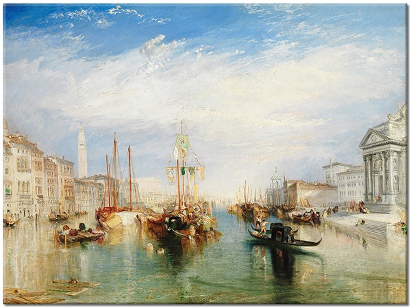 tablou canvas, alb, albastru, arta, barci-corabii, bej, italia, orase, peisaje, peisaje-urbane-rurale, picturi, picturi-peisaje, rauri, venetia