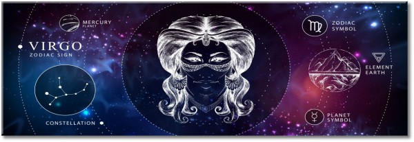 tablou canvas, abstract-fantezie, alb, albastru, diverse, diverse-altele, violet, zodii